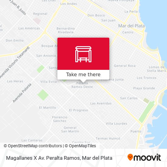 Magallanes X Av. Peralta Ramos map