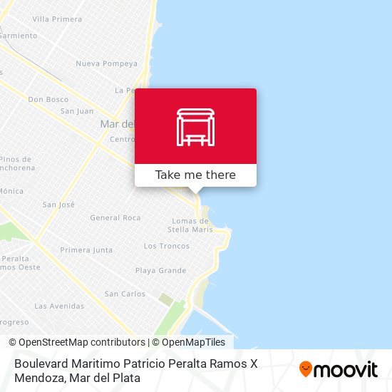 Boulevard Maritimo Patricio Peralta Ramos X Mendoza map