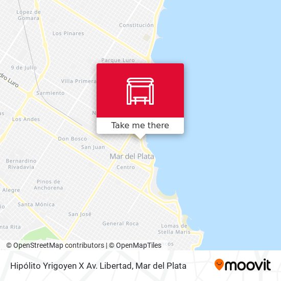 Hipólito Yrigoyen X Av. Libertad map