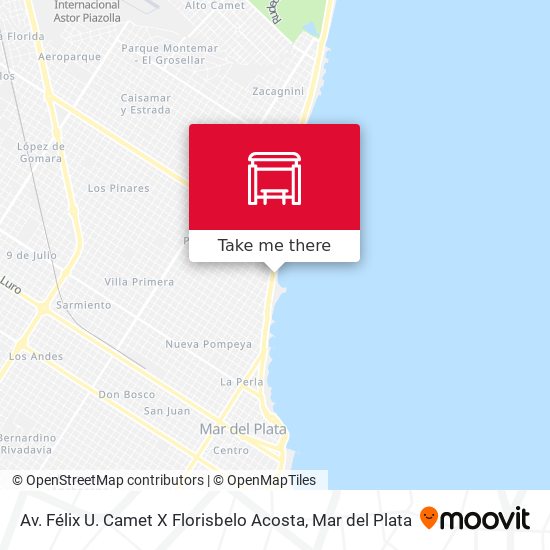 Av. Félix U. Camet X Florisbelo Acosta map