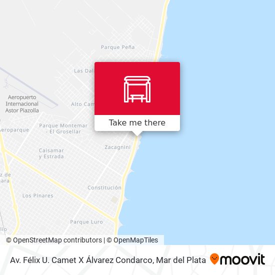 Av. Félix U. Camet X Álvarez Condarco map