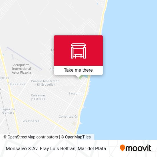 Monsalvo X Av. Fray Luis Beltrán map
