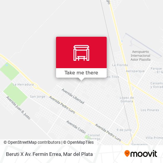 Beruti X Av. Fermín Errea map