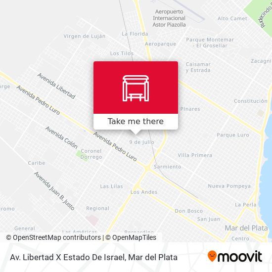 Av. Libertad X Estado De Israel map