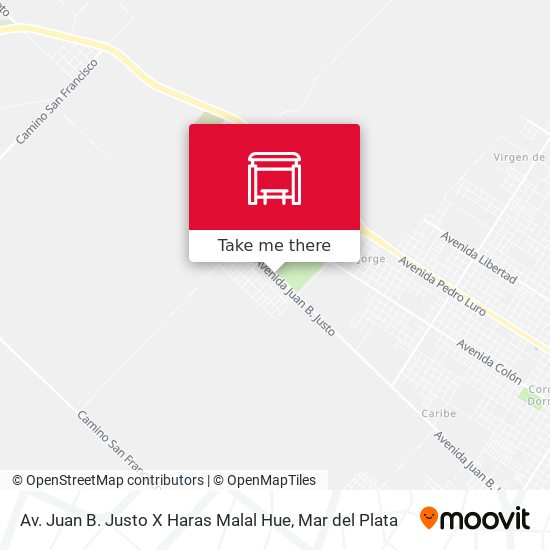 Mapa de Av. Juan B. Justo X Haras Malal Hue