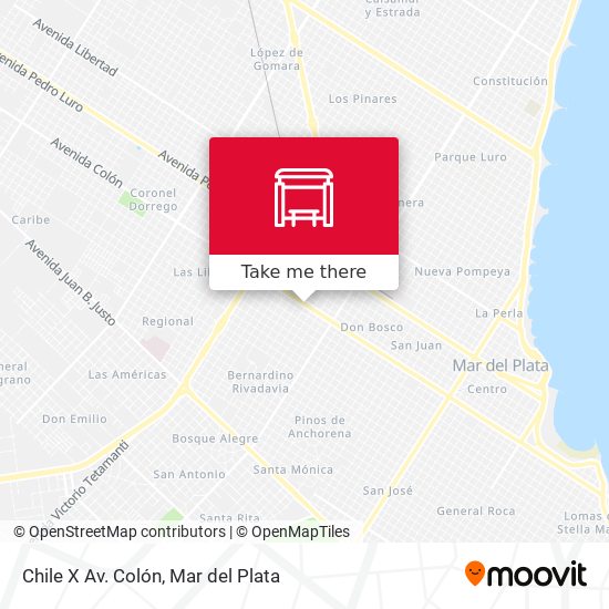 Chile X Av. Colón map