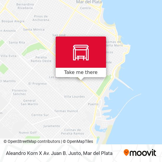Aleandro Korn X Av. Juan B. Justo map
