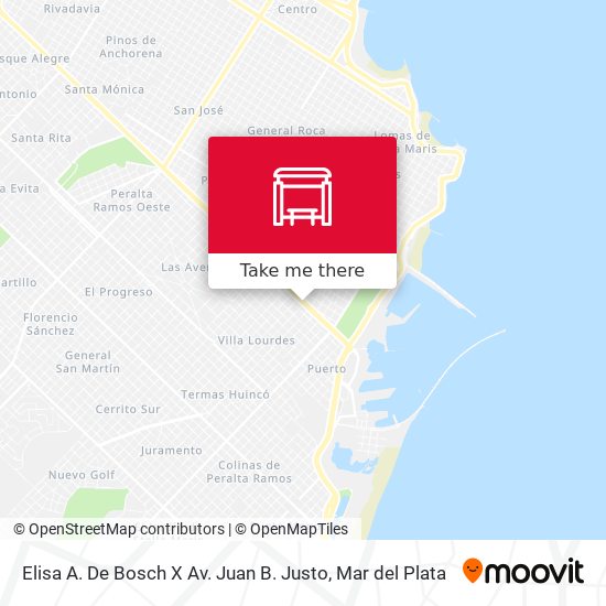 Mapa de Elisa A. De Bosch X Av. Juan B. Justo