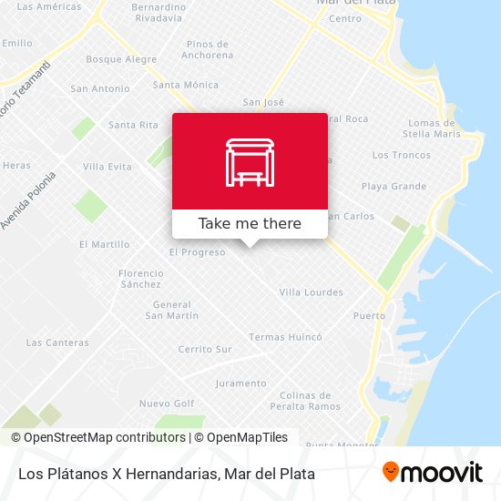 Los Plátanos X Hernandarias map