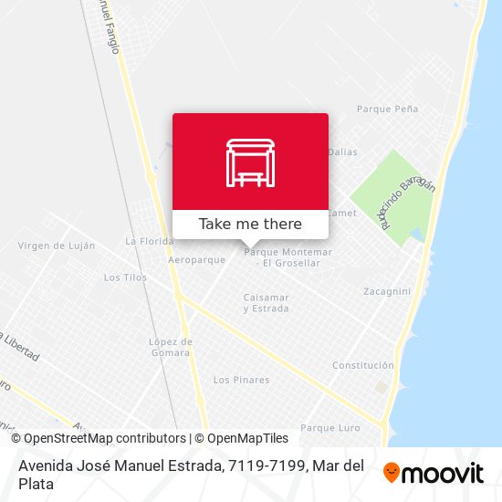 Mapa de Avenida José Manuel Estrada, 7119-7199