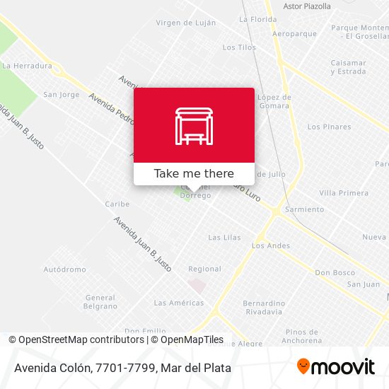 Mapa de Avenida Colón, 7701-7799