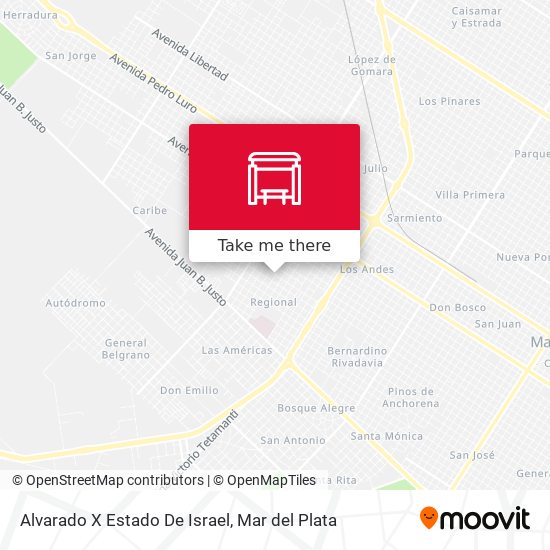 Alvarado X Estado De Israel map