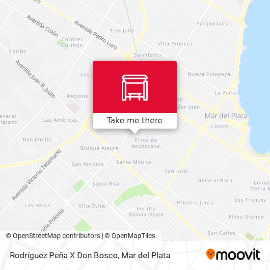 Rodríguez Peña X Don Bosco map