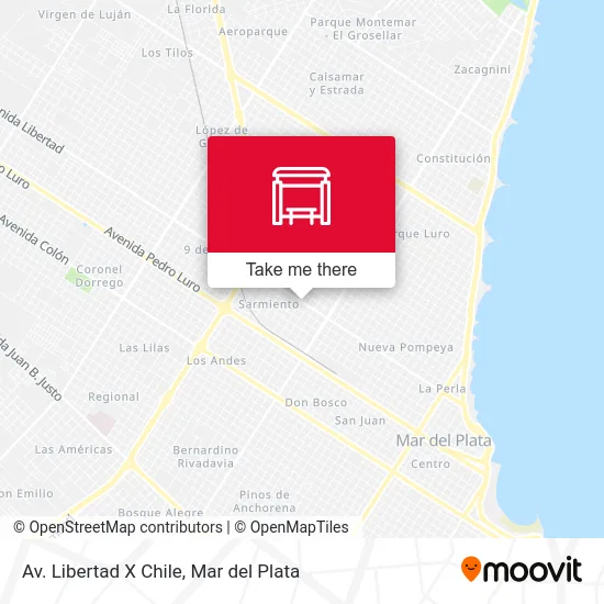 Av. Libertad X Chile map