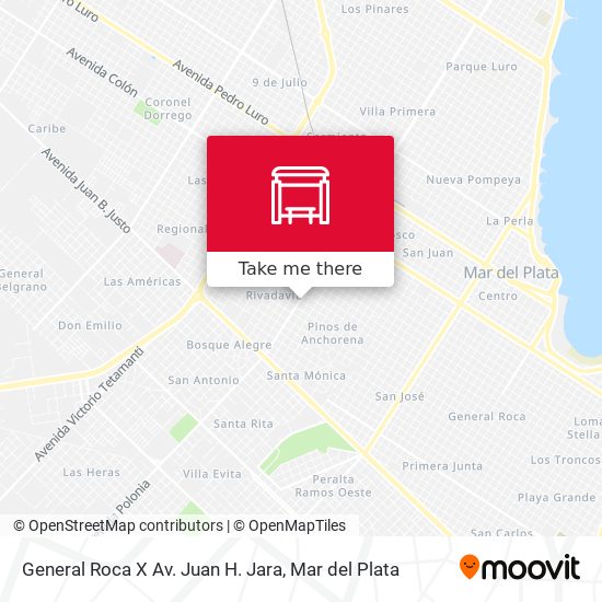 Mapa de General Roca X Av. Juan H. Jara