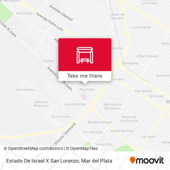 Estado De Israel X San Lorenzo map