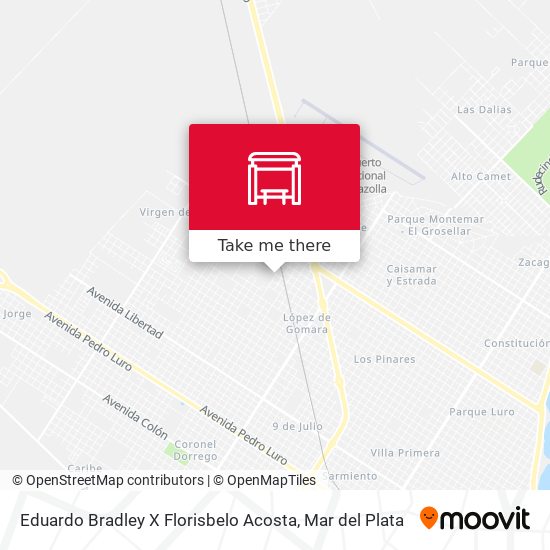 Eduardo Bradley X Florisbelo Acosta map