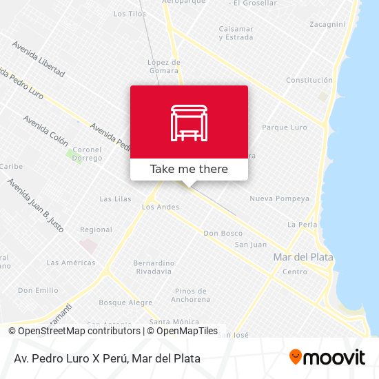 Av. Pedro Luro X Perú map