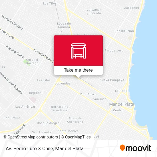 Av. Pedro Luro X Chile map