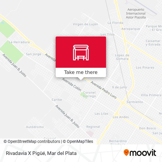 Rivadavia X Pigüé map