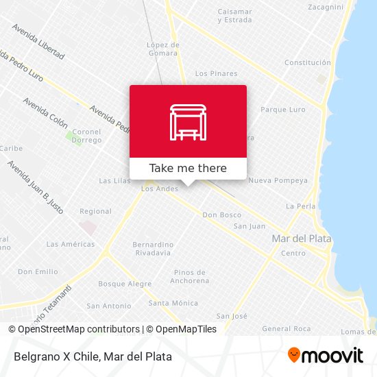 Belgrano X Chile map