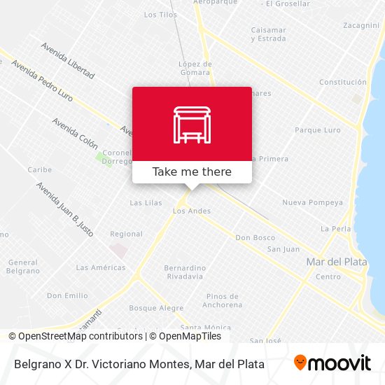 Belgrano X Dr. Victoriano Montes map