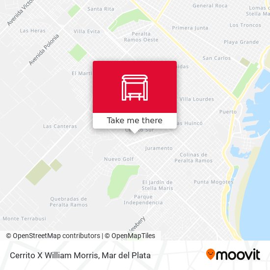 Mapa de Cerrito X William Morris