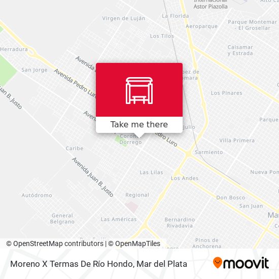 Moreno X Termas De Río Hondo map