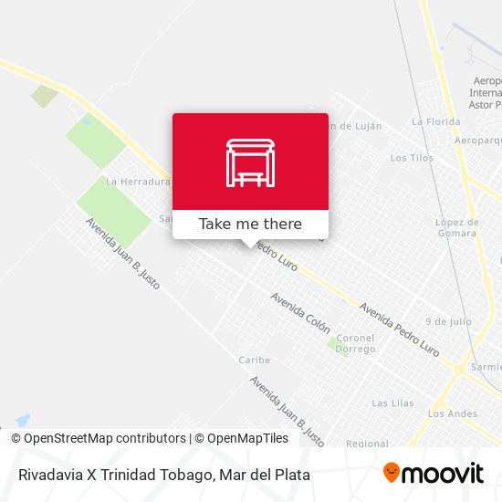 Rivadavia X Trinidad Tobago map
