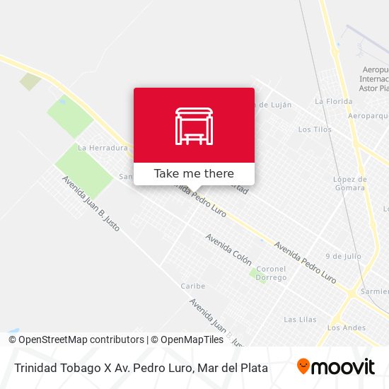 Mapa de Trinidad Tobago X Av. Pedro Luro