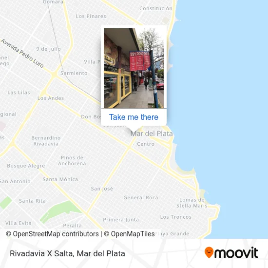 Rivadavia X Salta map