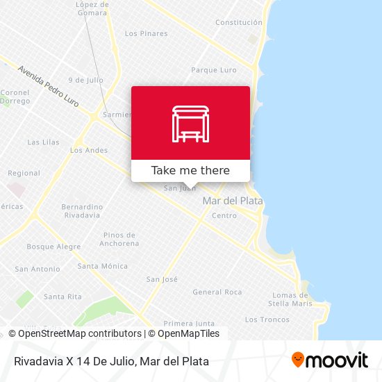 Rivadavia X 14 De Julio map