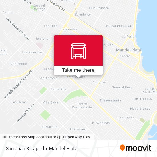 Mapa de San Juan X Laprida