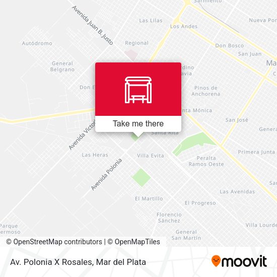 Mapa de Av. Polonia X Rosales