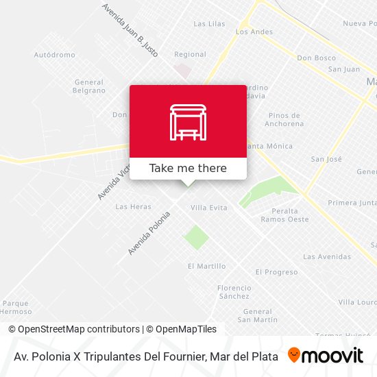 Mapa de Av. Polonia X Tripulantes Del Fournier