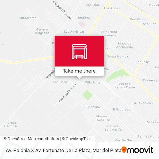 Av. Polonia X Av. Fortunato De La Plaza map