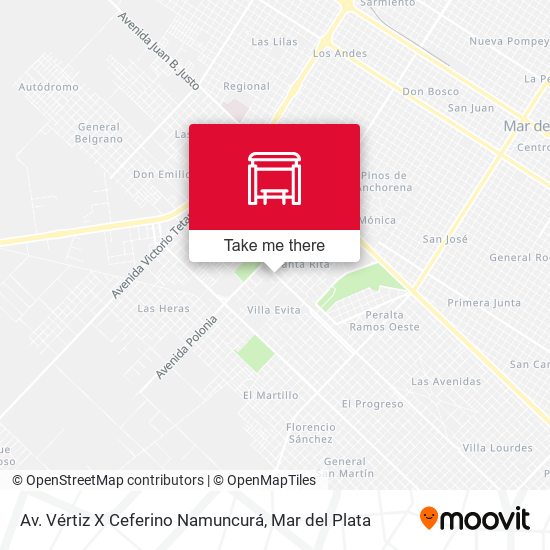 Mapa de Av. Vértiz X Ceferino Namuncurá