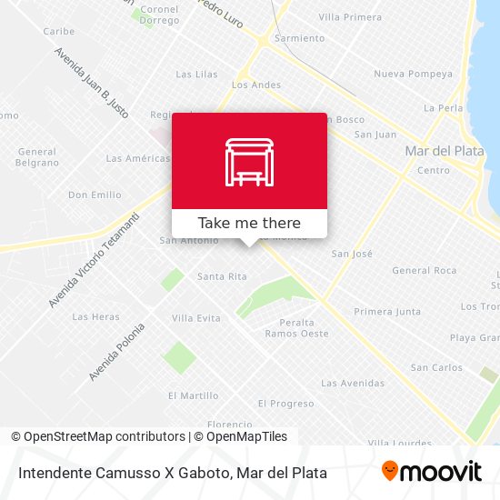 Intendente Camusso X Gaboto map