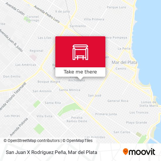 San Juan X Rodríguez Peña map