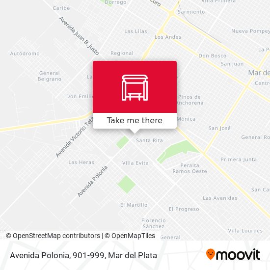 Mapa de Avenida Polonia, 901-999