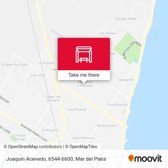Mapa de Joaquín Acevedo, 6544-6600