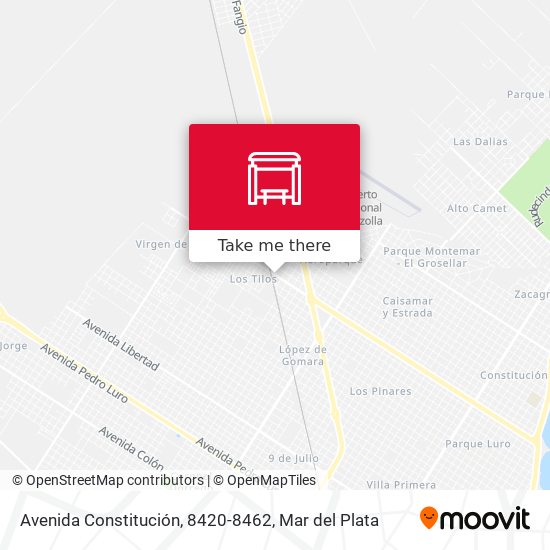 Mapa de Avenida Constitución, 8420-8462