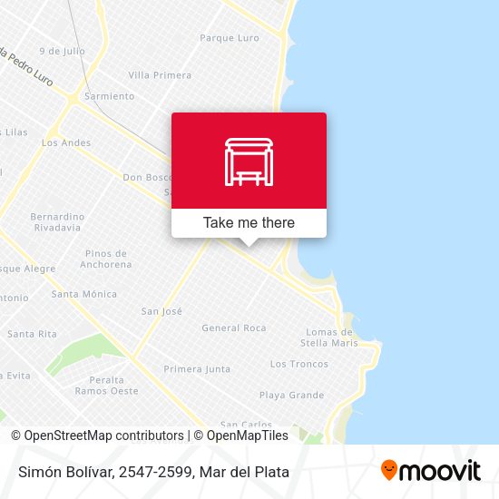 Simón Bolívar, 2547-2599 map