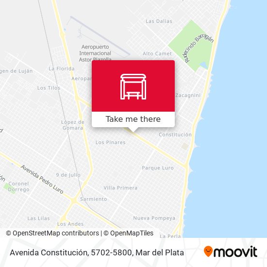 Mapa de Avenida Constitución, 5702-5800