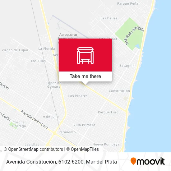 Mapa de Avenida Constitución, 6102-6200