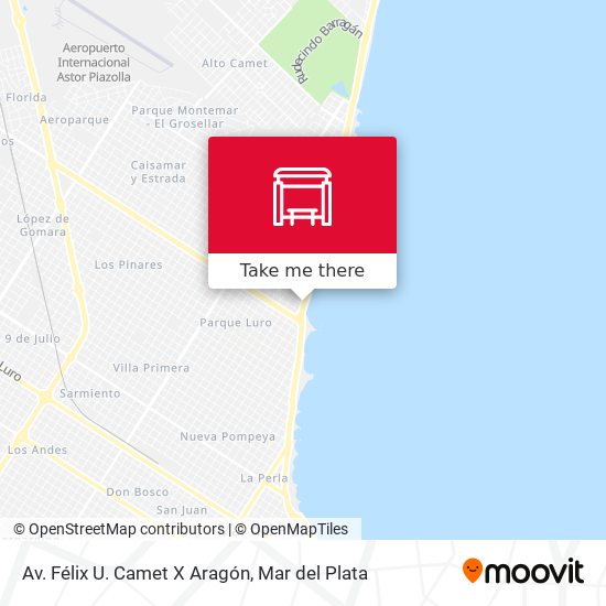 Mapa de Av. Félix U. Camet X Aragón