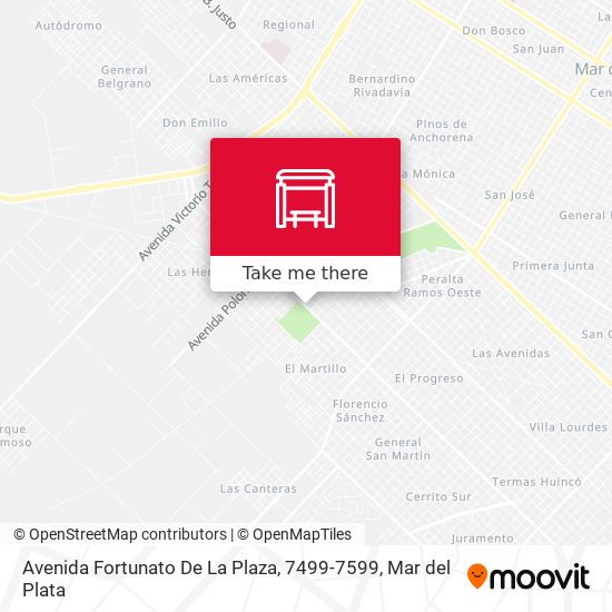 Avenida Fortunato De La Plaza, 7499-7599 map