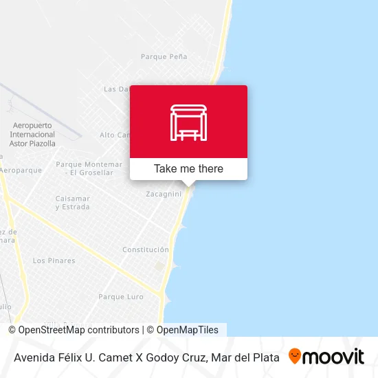 Avenida Félix U. Camet X Godoy Cruz map