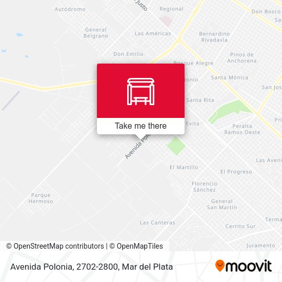 Mapa de Avenida Polonia, 2702-2800