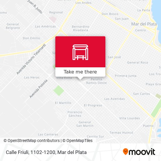 Calle Friuli, 1102-1200 map